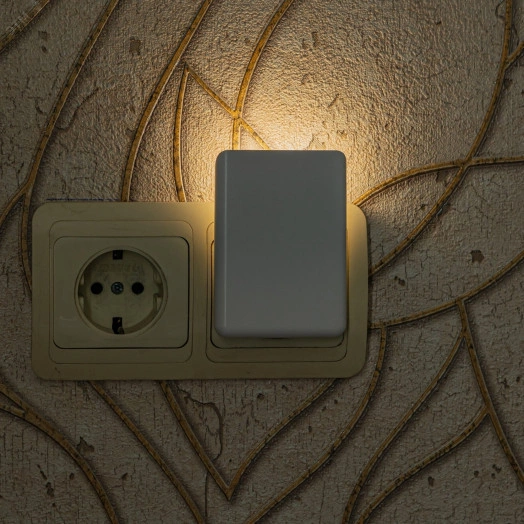 Светильник-ночник-Прямоугольник-1 DTL-320 С фотосенсором (день-ночь) Белый ТМ