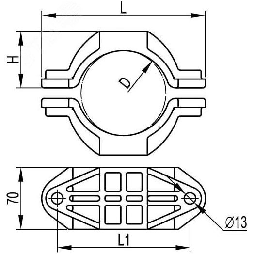 Держатель кабеля 10 кВ диаметр кабеля 65-90 мм