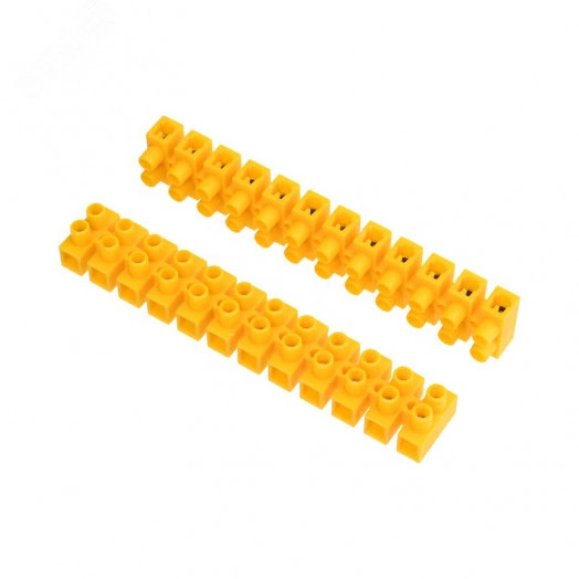 Колодка клеммная винтовая KВ-10 4-10, ток 10 A, полиэтилен желтый 10шт, REXANT