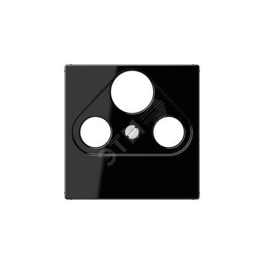 Накладка для телевизионной розетки (SAT-TV-FM)  Серия A500  Материал- термопласт  Цвет- черный