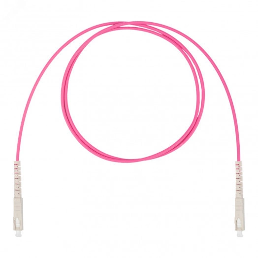 Шнур оптический коммутационный (патч-корд), SC-SC симплекс simplex OM4, нг(А)-HF, маджента, 2,0 м