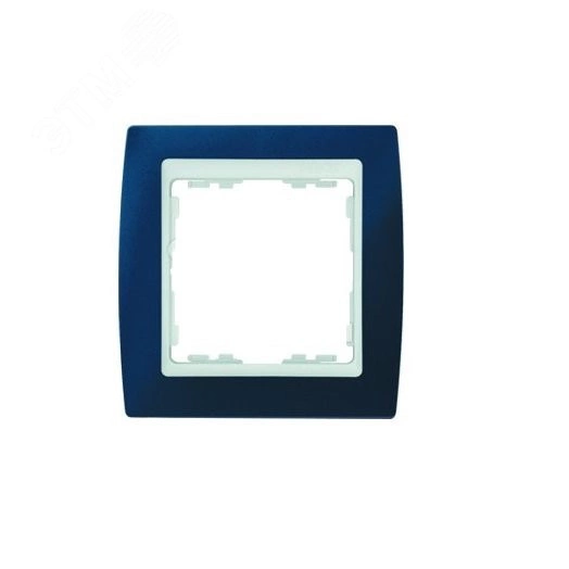 Рамка на 4 поста, S82, синяя - белый