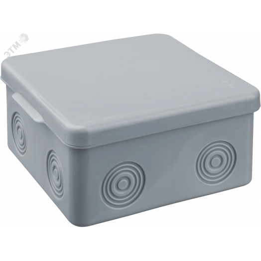 Коробка NSS-DB-100-100-50-GR распаячная открытого монтажа без мембран 100х100х50