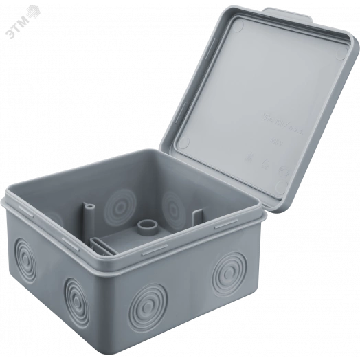 Коробка NSS-DB-100-100-50-GR распаячная открытого монтажа без мембран 100х100х50