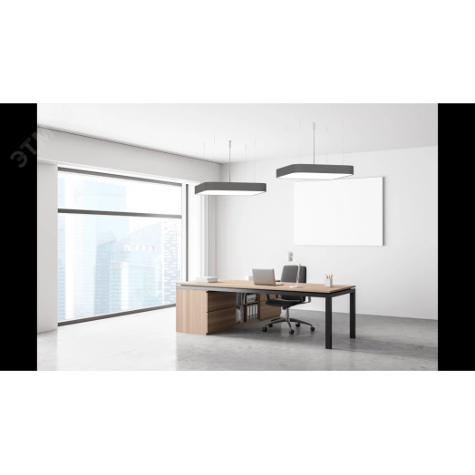 Светильник светодиодный ДСО-50Вт 3000К COSMO Q DALI Черный