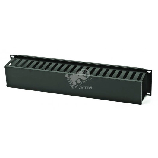 Организатор кабельный с пластиковыми кольцами и крышкой 19 2U