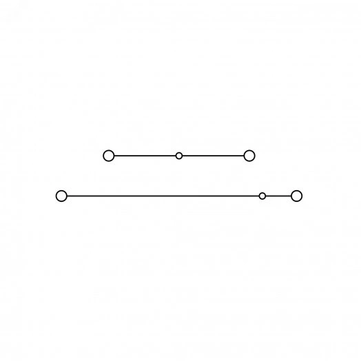 Клемма двухуровневая, зажим push-in, 4 точки подключения, 2.5 кв.мм, серая