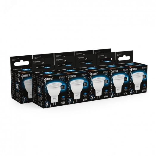 Лампа светодиодная LED 3 Вт 300 лм 6500К AC150-265В GU4 софит MR11 холодная  Black Gauss