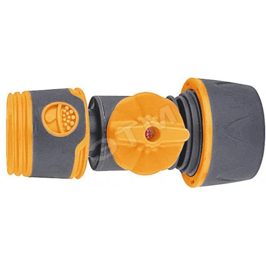 Переходник внешний 1/2 двухкомпонентный с запорным клапаном