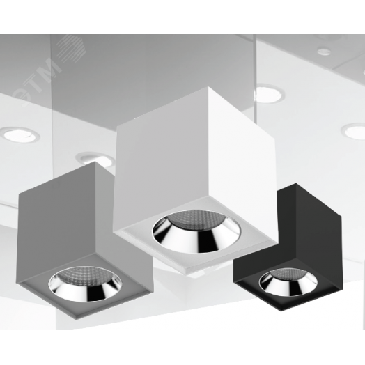 Светодиодный светильник ДПО-36Вт Downlight квадрат 150*160 4000K 35°