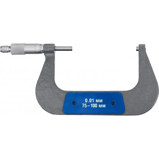 Микрометр ''Профессионал'' гладкий механический, МК 100, диапазон 75-100мм, шаг измерения 0,01мм
