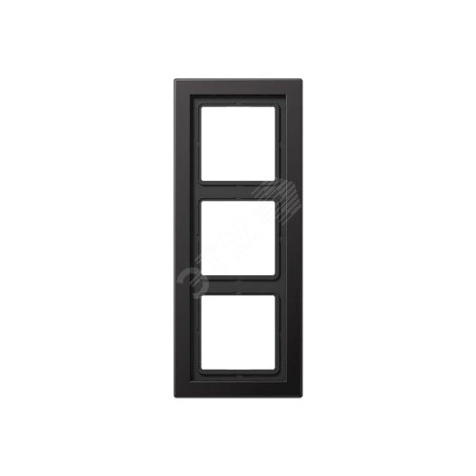 Рамка 3-я для горизонтальной/вертикальной установки  Серия- LS-Design  Материал- металл  Цвет- алюминий дарк