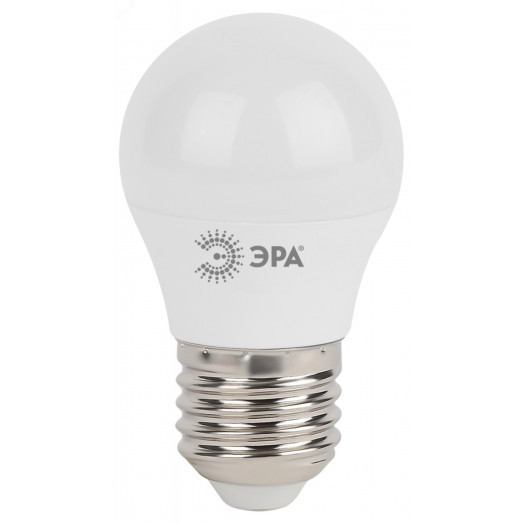 Лампа светодиодная Эра LED P45-7W-827-E27 (диод, шар, 7Вт, тепл, E27)