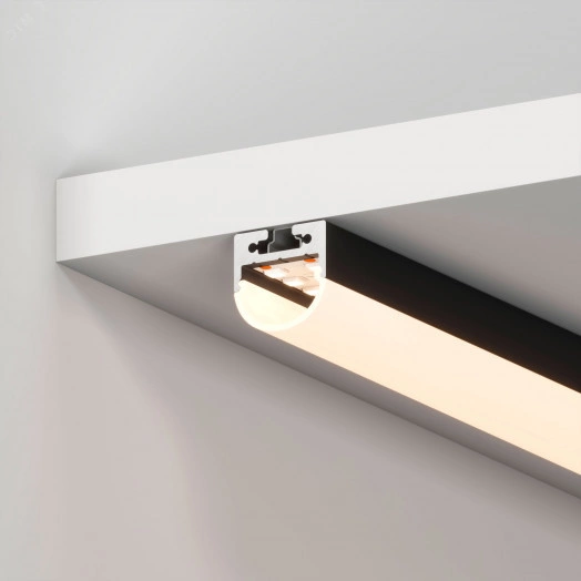 Профиль с экраном SL-LINE-2011M-2500 BLACK+OPAL ROUND (ARL, Алюминий)