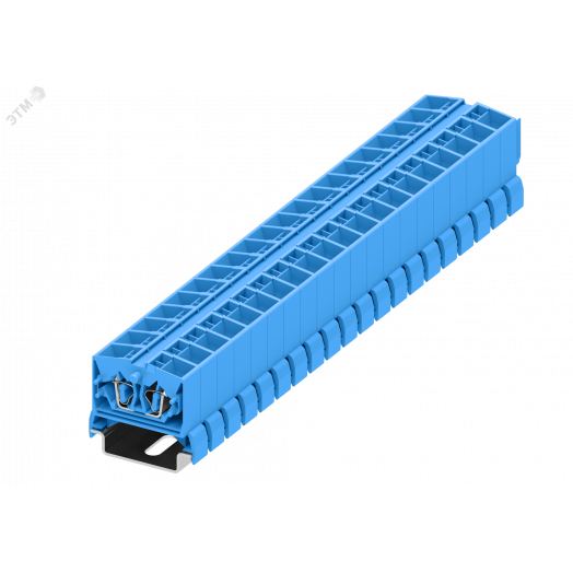 Клемма TB 2-2 на DIN-35, фронт.подключение, сечение 2,5 мм. кв., синий.