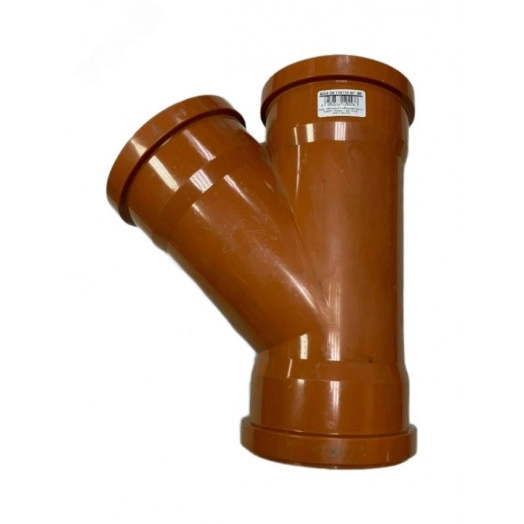 Тройник трехраструбный 45 град. 110 для наружной канализации