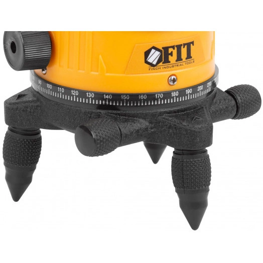 Уровень лазерный самоуспокаивающийся, зеленые лучи, горизонталь + 4 вертикали, диапазон 20 м, Li-Ion аккум., 2 уровня яркости, без треноги, коробка