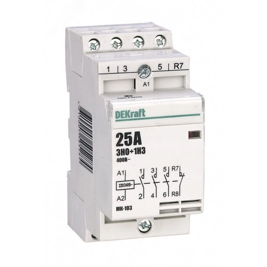 Контактор модульный 3НО+1НЗ 20А 230В МК-103