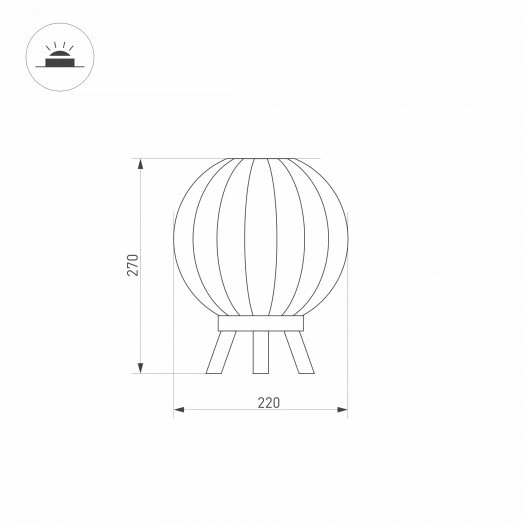 Светильник LGD-PEARL-TAB-7W Warm3000 (GR, 164 deg, 230V) (ARL, IP65 Металл, 3 года)