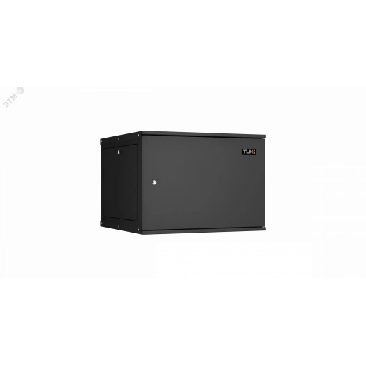 Шкаф настенный разборный 19', 9U, цельнометаллическая дверь, Ш600хВ436хГ600мм, 2 пары монтажных направляющих, черный