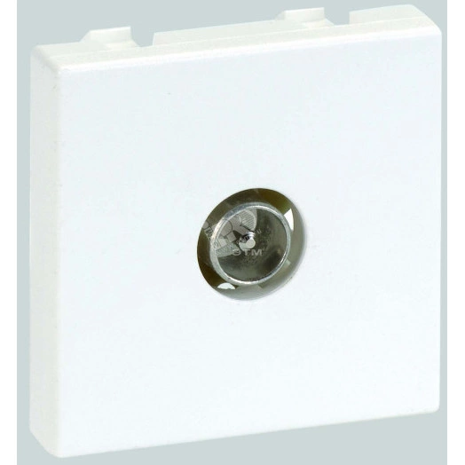 Connect Плата с TV разъемом папа винты 45х45мм белый