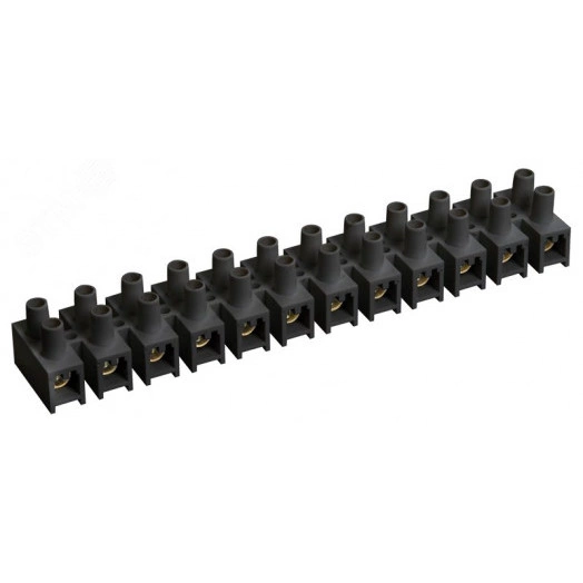 Зажим винтовой ЗВИ-3 1.0-2.5мм.кв 2шт не подде    рживает горение черный