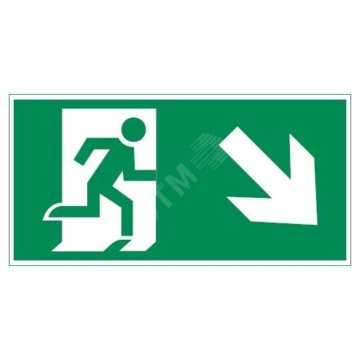 Пиктограмма ФИГУРА/СТРЕЛКА ВПРАВО ВНИЗ 300х150мм для аварийно-эвакуационного светильника Vision/IP65 Basic