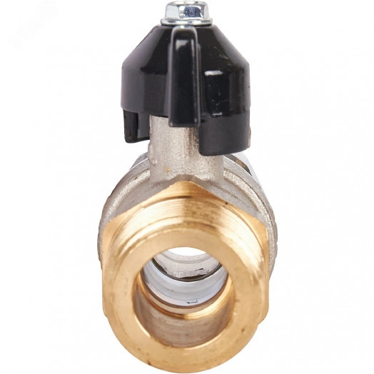 Кран шаровой с накидной гайкой, НР/накидная гайка, ручка бабочка 3/4x3/4