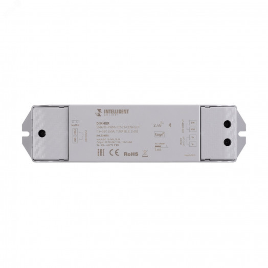 INTELLIGENT ARLIGHT Диммер SMART-PWM-102-72-CDW-SUF (12-36V, 2x5A, TUYA BLE, 2.4G) (IARL, IP20 Пластик, 5 лет)