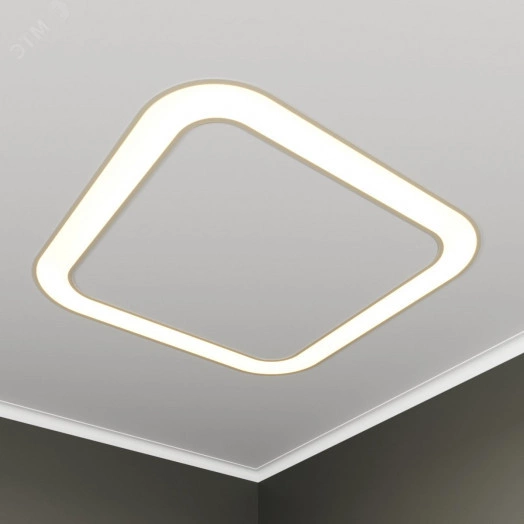 Светильник светодиодный RVE-LBX-HOLE-BOX-SOFT-1996-VG (Квадрат закругл. с отв. 1996х1996х110мм S80мм 176Вт встраиваемый под шпаклевку 4000K Белый)