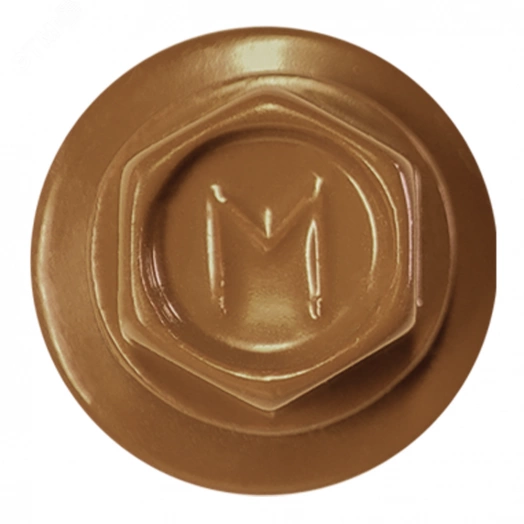 Саморез кровельный 5.5х19 по металлу RAL8004 сверло №3 шайба d=14мм с EPDM прокладкой