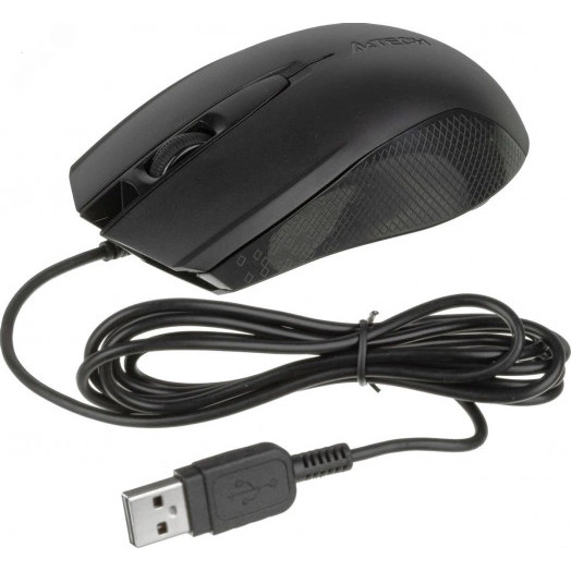 Мышь проводная OP-760, оптическая, USB, 1200dpi, 3 кнопки, черный