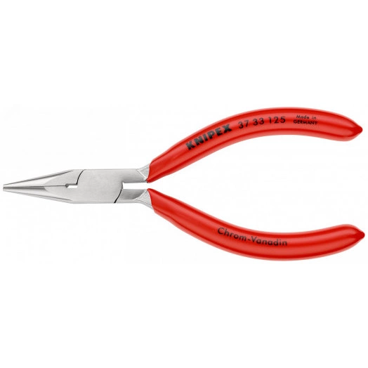 Плоскогубцы захватные прецизионные плоскокруглые губки L-125 мм хромированные обливные рукоятки