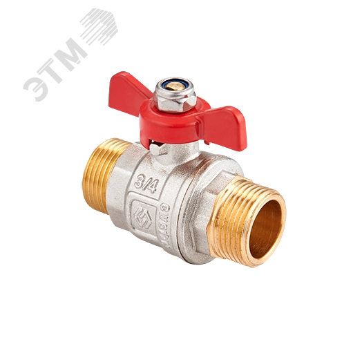 Кран шаровый 1/2' НН ручка бабочка