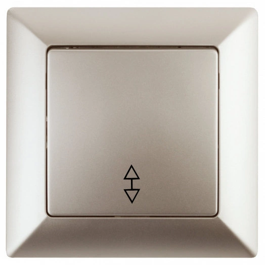 Переключатель, 10А-250В, СУ, Solo, шампань,4-103-04