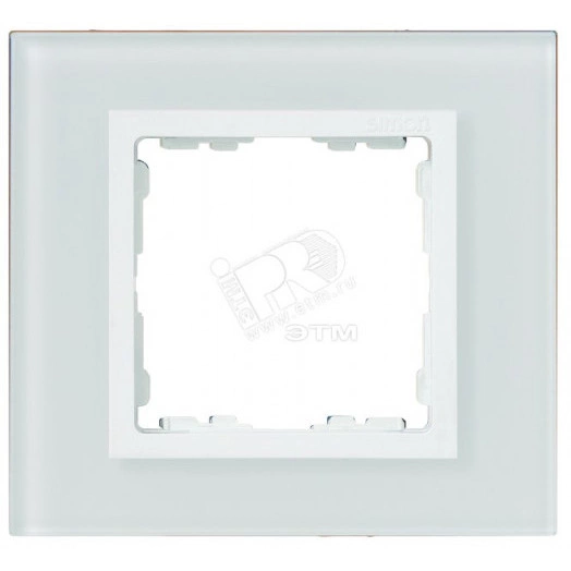 Рамка на 4 поста, S82N, белый - белый (стекло)