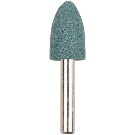 Шарошка абразивная (по камню, мрамору, кафелю), хвостовик 6 мм, цилиндр с остр.наконечник. 14 х 25 мм