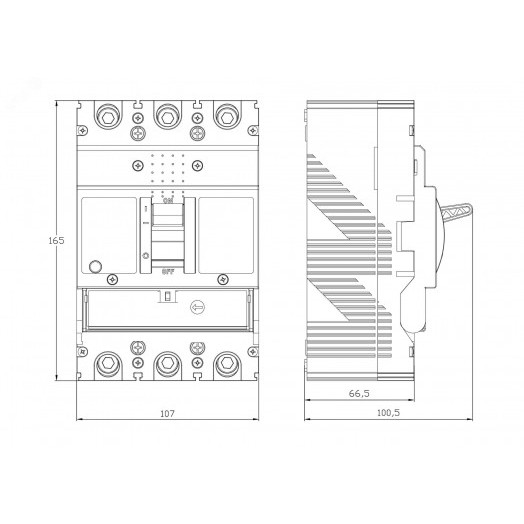 Автоматический выключатель YON MGS250 3P 200-250A 36kA