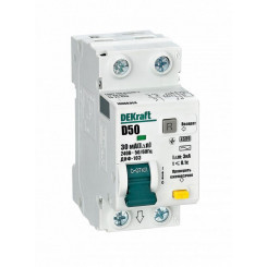 Выключатель автоматический дифференциального тока АВДТ 1Р+N 50А 30мА тип AC х-ка D ДИФ-103 4.5кА Sche 16066DEK