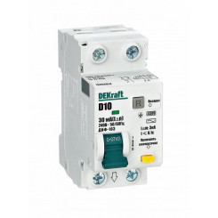 Выключатель автоматический дифференциального тока АВДТ 1Р+N 10А 30мА тип AC х-ка D ДИФ-103 4.5кА Sche 16060DEK
