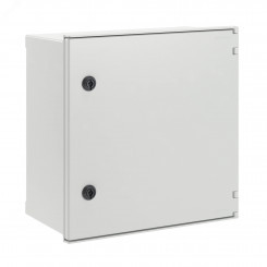 Цельный навесной шкаф из фибергласа без МП со сплошной дверью 400х400х200 (ВхШхГ) мм