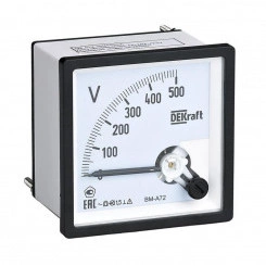 Вольтметр аналоговый шкала 600В AC 72х72мм КТ 1.5 SchE 50244DEK Вольтметр аналоговый шкала 600В AC 72х72мм КТ 1.5 SchE 50244DEK