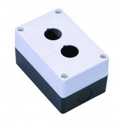 Пост кнопочный 2-м КП-101 d22мм с кабел. вводом для устройств сигнализации и управления пластик. бел. SchE 25502DEK