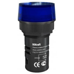Лампа коммутационная LED ADDS ЛК-22 d22мм 220В син. SchE 25005DEK