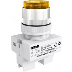 Лампа коммутационная ALTE ЛК-22 d22мм 220В неон желт. SchE 25009DEK