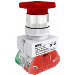 Выключатель кнопочный "Грибок" AEAL ВК-22 d22мм с фиксацией SchE 25040DEK