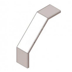 Крышка лотка замкового КЛСЗ 200х100-90 УТ1,5 для поворота трассы вниз на 90, оцинкованный лист(толщина покрытия 10 -18 мкм) S1,6 Крышка лотка замкового КЛСЗ 200х100-90 УТ1,5 для поворота трассы вниз на 90, оцинкованный лист(толщина покрытия 10 -18 мкм) S1,6