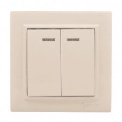 Выключатель 2-кл. СП Минск 10А IP20 с индикатором беж. EKF ERV10-123-20 Выключатель 2-кл. СП Минск 10А IP20 с индикатором беж. EKF ERV10-123-20