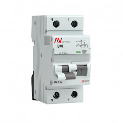 Выключатель автоматический дифференциального тока 2п B 40А 30мА тип A 6кА DVA-6 Averes EKF rcbo6-1pn-40B-30-a-av