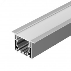 Профиль с экраном S2-LINIA55-F-2500 ANOD+OPAL (ARL, Алюминий)